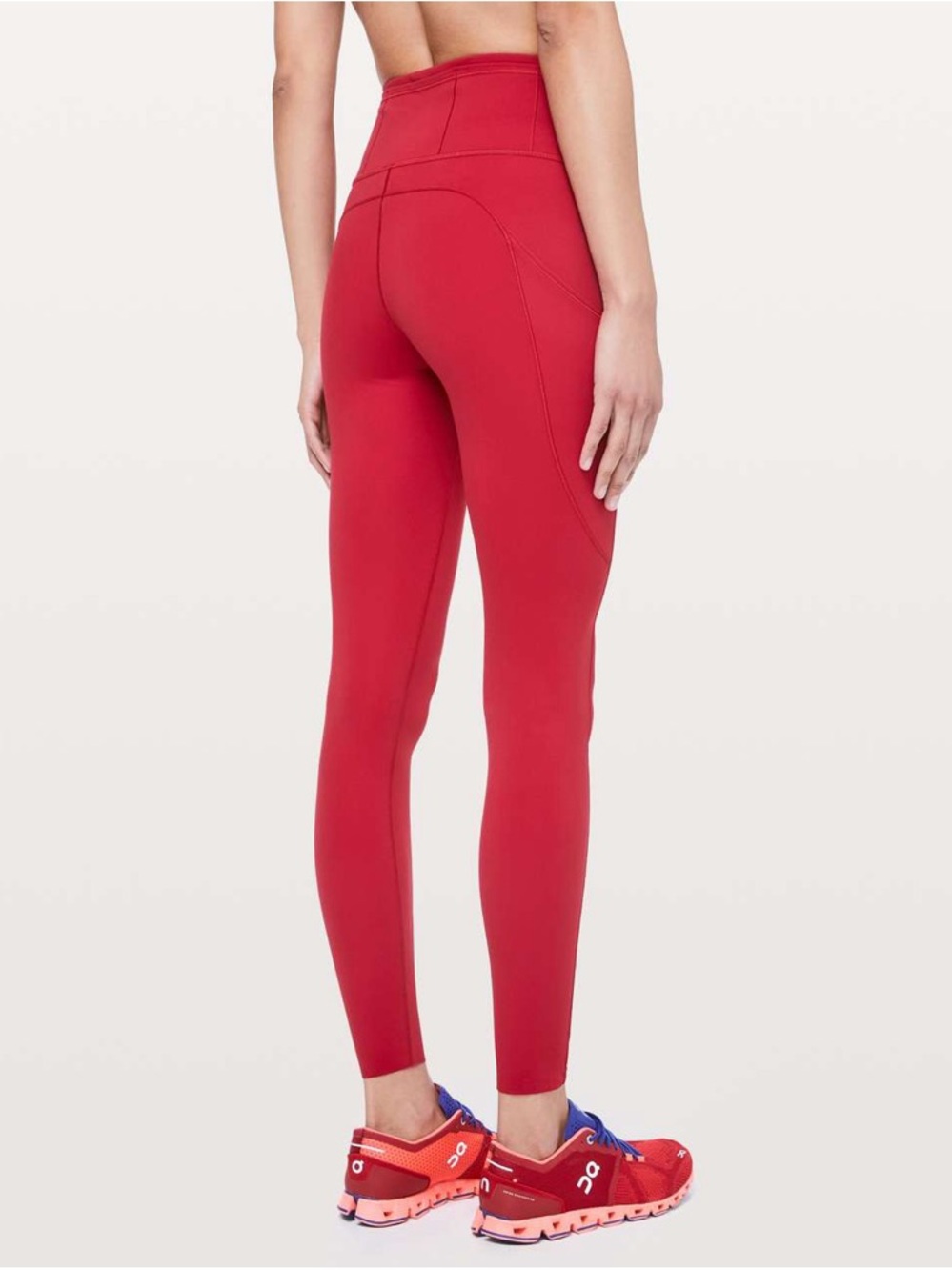 Lululemon Fast and Free Tight 28" *Non Reflective‎ Dark Red Womens Size 4